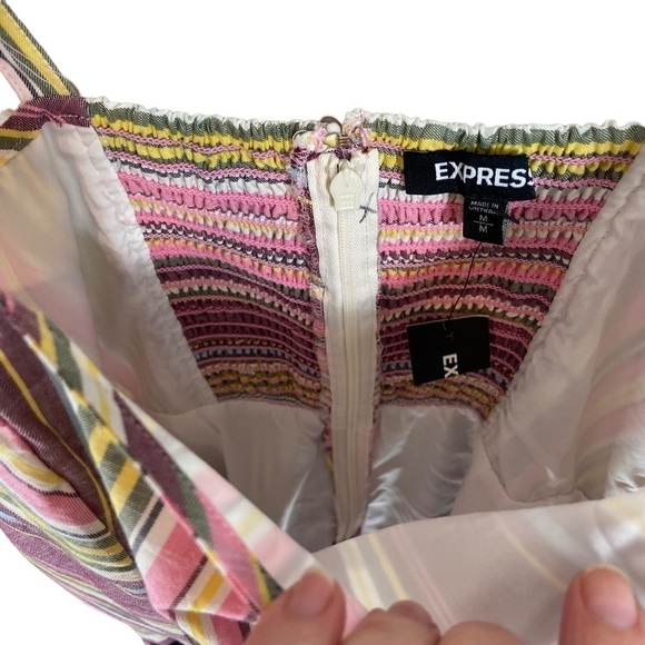 Express Striped Cotton Mini Dress NWT - Picture 6 of 7